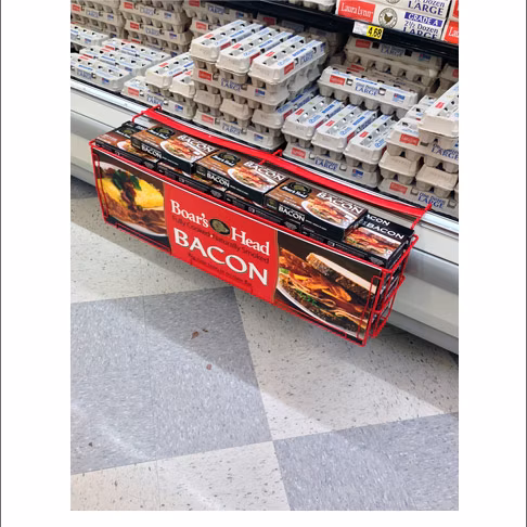 Cesto in filo metallico da appendere per dimensioni e design personalizzati del supermercato