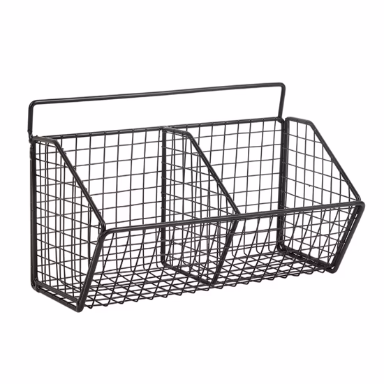 2021 Cestino in metallo pieghevole sospeso da appendere per armadio da cucina a parete di nuovo design